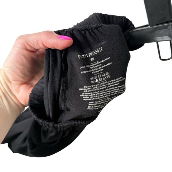 Posh Peanut Kids Black Pull On Elastic Waist Shorts - Picture 6 of 6